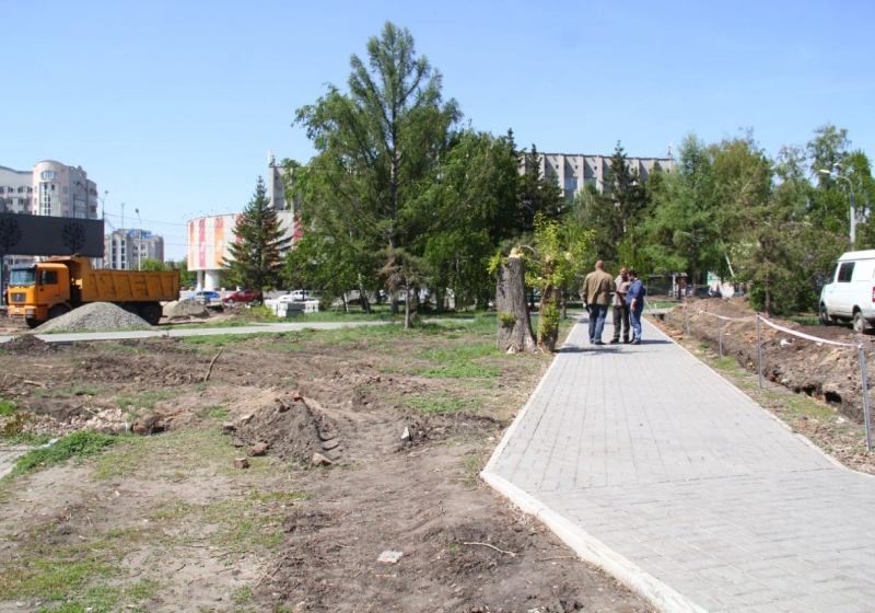 В Омске продолжается благоустройство общественных территорий