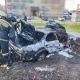 В Омске у «Кит-интерьера» сгорела Toyota, двое едва не погибло