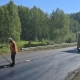 На севере Омской области, на дороге Тара — Усть-Ишим, уложено два слоя асфальтобетонного покрытия